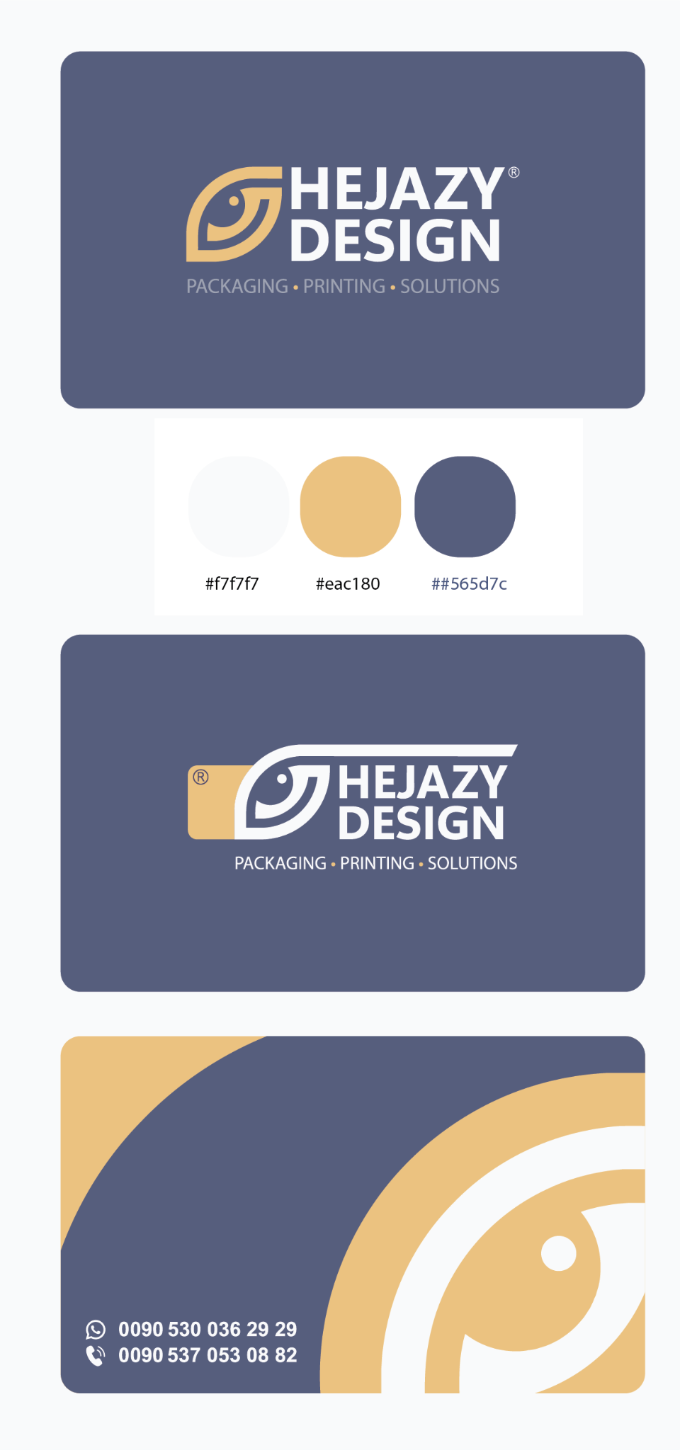 HEJAZY DESIGN visual identity board